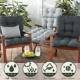 thumbnail image 6 of Greendale Home Fashions Outdoor Tufted 42'' x 21'' Chair Cushion, Set of 2, Carbon, 6 of 8
