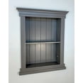 thumbnail image 4 of Fox Hollow Furnishings 14x18 Elliot Craftsman Recessed Wood Wall Niche Insert Shelf - NO MDF - Dark Gray Beadboard Back, 4 of 5