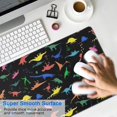 thumbnail image 4 of Long Mouse Pads for Desk,Colorful Dinosaurs Silhouettes Pattern Desk Mats on Top Of Desks, Desk Mouse Pad Extra Large with 3mm Non-Slip Base and Stitched Edge for Gaming,Office,Work,Home 31.5"x11.8", 4 of 6