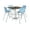 Studio Teak, Sky Blue, variant on KFI Studios Mode Square 3' Bistro Table Set, Studio Teak, 4 White & Coral KOOL Barstools