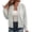 18# Gray, variant on Womens Waffle Knit Bomber Jacket Full Zip Long Sleeve Casual Outerwear Rib Cuff Fall Spring Jacket S