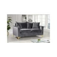 thumbnail image 7 of Meridian Furniture Naomi Contemporary Velvet Loveseat in Gray, 7 of 7