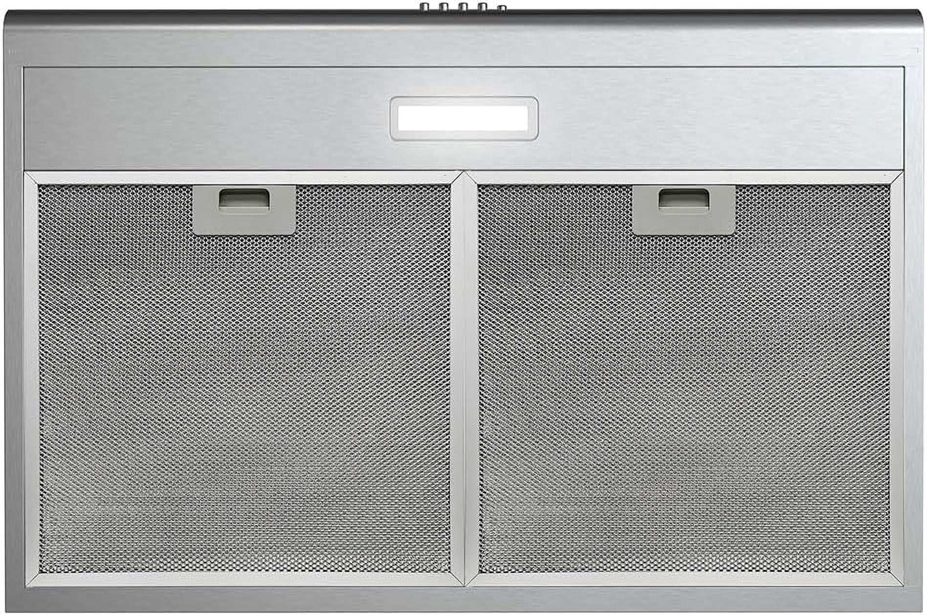 Streamline 30 in. Moncalieri Ductless Undermount Range Hood in Brushed Stainless Steel with Mesh Filters, Push Button Control, LED Light