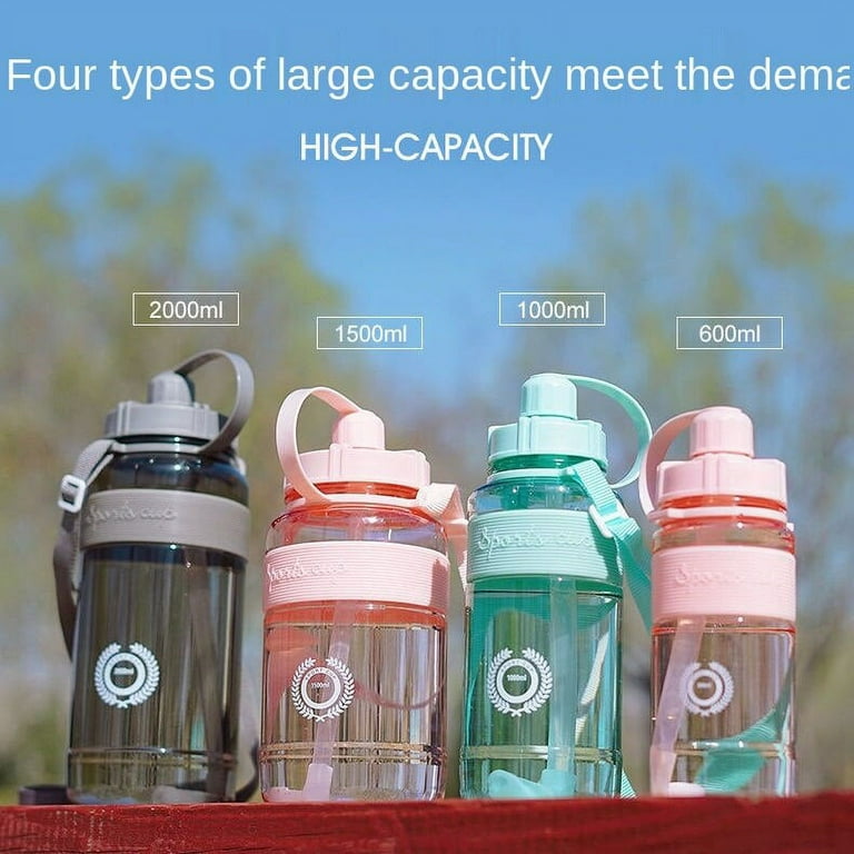 2000ml Big Capacity Plastic Water Bottles For Girls Kids Chinese
