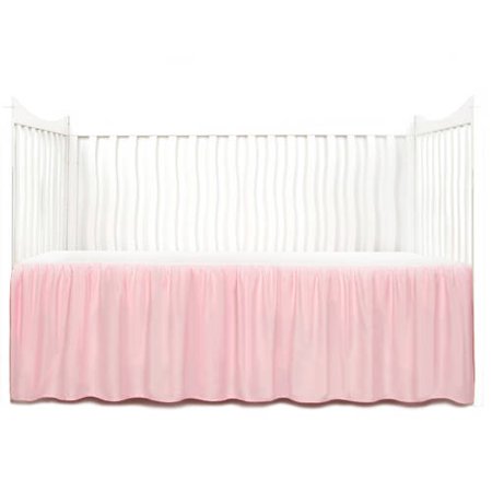 Tadpoles Microfiber Crib Skirt Dust Ruffle Pink Walmart Com