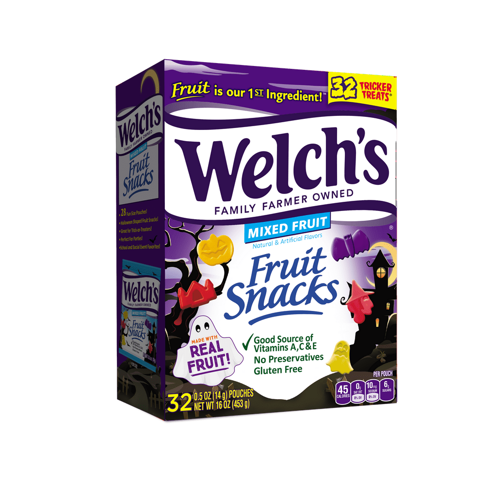 Welch's Halloween Fruit Snacks, Mixed Fruit, 32 ct, 0.5 oz Walmart