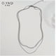 thumbnail image 5 of Necklaces, DoubleLayer Snake Bone Chain, Collarbone Jewelry for Women, Everyday Necklace for Ladies (Silver), 5 of 5
