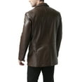 thumbnail image 5 of Men Grant 2-Button Leather Blazer Lambskin Sport Coat Jacket (Regular and Big & Tall), 5 of 6