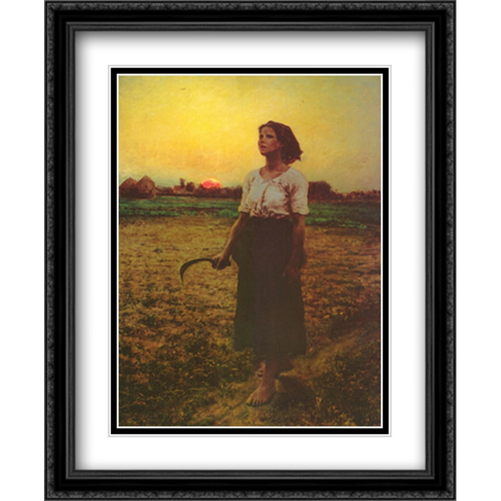 The Song of the Lark 2x Matted 22x28 Large Black Ornate Framed Art