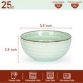 thumbnail image 2 of 6-Piece 26Oz Ceramic Soup Bowl Set, 6.3 Inch Colorful Serving Bowls, Microwave And Dishwasher Safe For Oatmeal Salad Pasta Dessert, 2 of 6