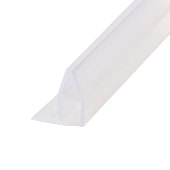 Uxcell Frameless Glass Shower Door Sweep Seal Strip Corner-Type w 3/8"(10mm) Drip Rail - 5/16"(8mm) x 78.74"