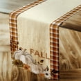 thumbnail image 2 of DecorX Table Runner Fall Pumpkin Buffalo Plaid Autumn Thanksgiving Floral Table Runners for Kitchen Dining or Indoor and Outdoor Home Parties 14 x 72 inch, 2 of 5