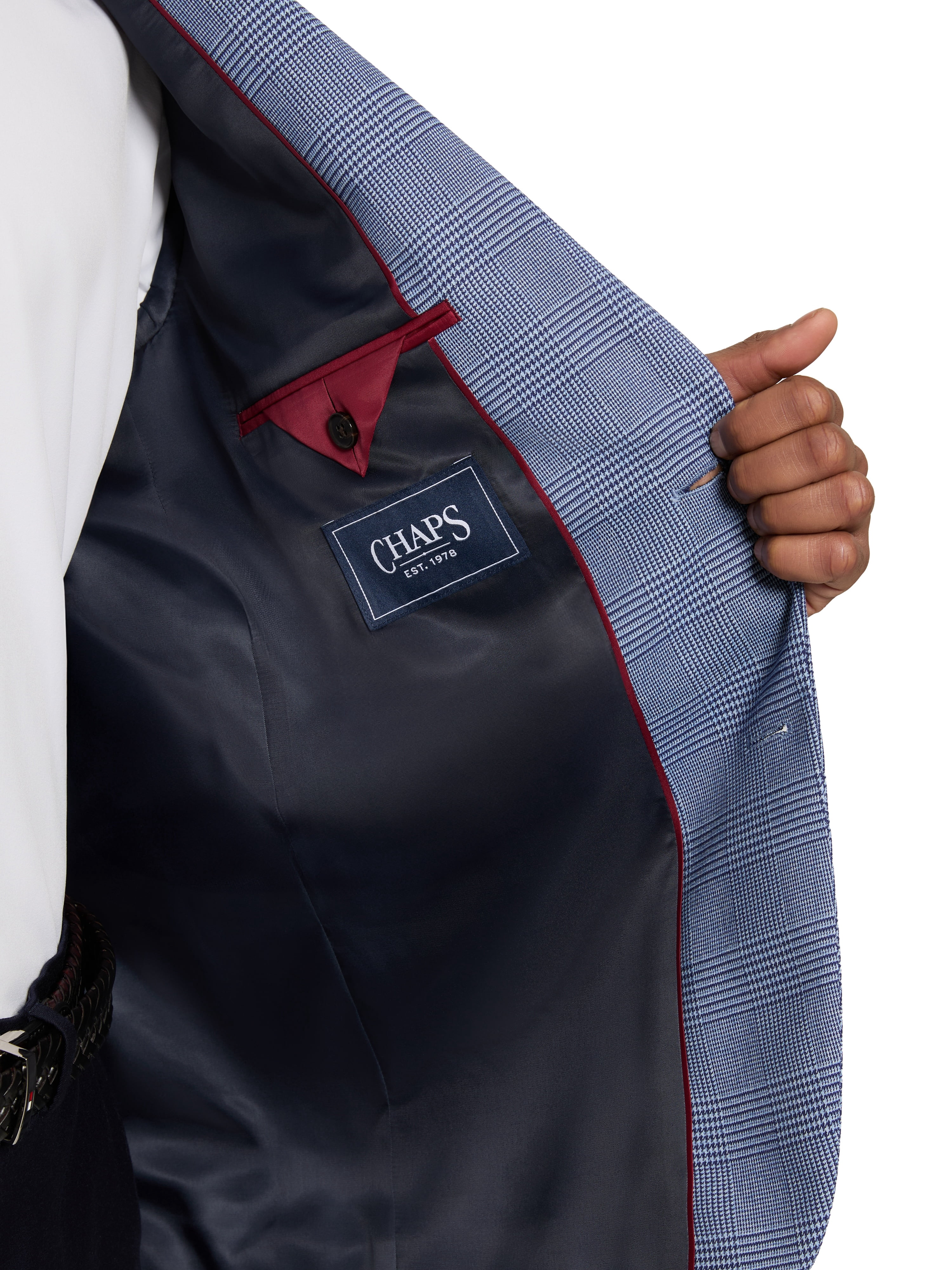 Chaps Men's Blue Plaid Sport Coat, Sizes 40R-48L