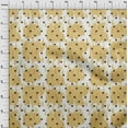 thumbnail image 4 of oneOone Georgette Viscose White & Yellow Fabric Polka Fabric For Sewing Printed Craft Fabric By The Yard 42 Inch Wide, 4 of 6