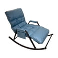 thumbnail image 2 of Mecedora con respaldo tapizado Soledad para Patio Balcón Interior Estante negro azul, 2 of 10