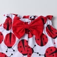 thumbnail image 5 of Toddler Baby Girl Clothes Cartoon Pattern Ruffled Tops and Shorts Summer Outfits White 12-18 Months, 5 of 6