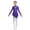 Purple, variant on Kids Girls Figure Ice Skating Dance Dress Shiny Gymnastic Leotard with Skirt Long Sleeve Blue 8