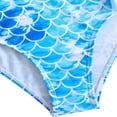 thumbnail image 6 of Bobifish Tween Girls Swimsuit UPF 50+ One Shoulder Big Ruffle Waist Cutout Iridescent Scale Print One Piece Summer Beach Bathing Suit, 6 of 8