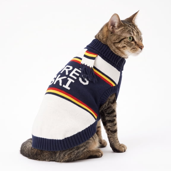 Vibrant Life Holiday Apres Ski Sweater for Dogs and Cats, Multicolor, S