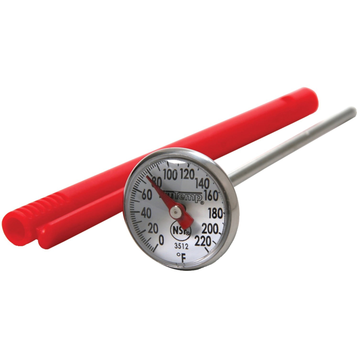 Taylor 2-in-1 Meat Thermometer Probe//24 Hour Kitchen Timer Stainless Steel//Plastic 7 x 13 x 2 cm Silver//Red