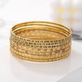 thumbnail image 3 of Nvzi Pulseras delicadas, pulseras modernas en capas, regalos apilables, 7 piezas, oro G, 3 of 5