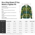thumbnail image 5 of Gaeub Teal Vintage Corn Pattern Men's and Women's UPF 50+ Long-Sleeved Sun Protection Clothing, Fishing Shirt Long Sleeve Zip-Medium, 5 of 7