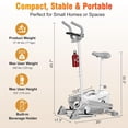 thumbnail image 3 of Ksports Mini Elliptical Machine with Seat, 3-Level Incline, & LED Display, White, 3 of 8