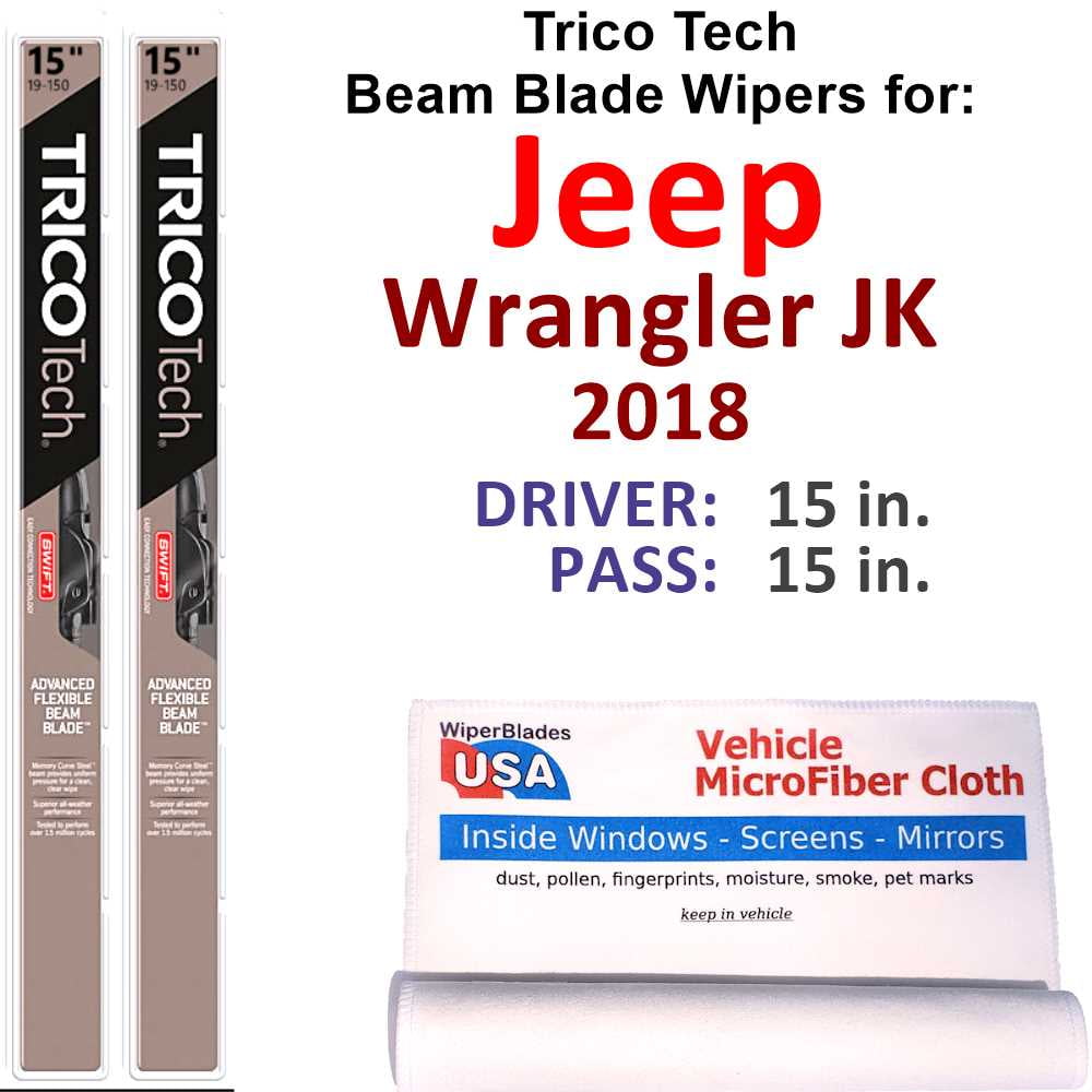 2018 Jeep Wrangler JK Beam Blade Wipers (Set of 2)