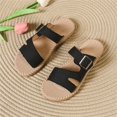 thumbnail image 6 of Women's Flats,Comfortable Sandals for Women,Summer Shoes,Summer Sandals for Women,Flat Sandals for Women,Women's Fashion Plus-Size Flat Sandals With Buckles,Black,6, 6 of 6