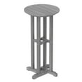 thumbnail image 3 of Yardi Yard 21.5 Inch Round Bar Table Patio HDPE Bar Height Dining Table with Slatted Tabletop, Patio Table for Garden, Yard, Gray, 3 of 9