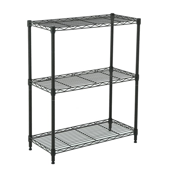 3 tier grey shelving 11.8x25.6x31.5in