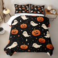 thumbnail image 2 of Manfei Spooky Bats Quilt Full,Gothic Halloween Full Bedspread Sets,Cream,3 Pieces, 2 of 7