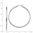 thumbnail image 4 of Stainless Steel 48mm Diameter Hoop Earrings; for Adults and Teens; for Women and Men, 4 of 4