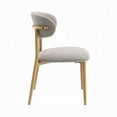 thumbnail image 3 of Kacie Side Dining Chair Set of 2-Gray Boucle-Natural Brown Wood, 3 of 6