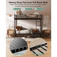thumbnail image 6 of Metal Bunk Bed Twin Over Twin with Ladder and Full-Length Guardrail, Heavy Duty Bed Frame, Convertible Twin Bunk Beds into 2 Individual for Kids Teen Adults, Black, 6 of 9