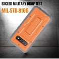 thumbnail image 5 of ArmadilloTek Vanguard Case Compatible with Samsung Galaxy S10+ Plus Military Grade Full-Body Rugged with Built-in Kickstand [Screenless Version] - Orange, 5 of 5