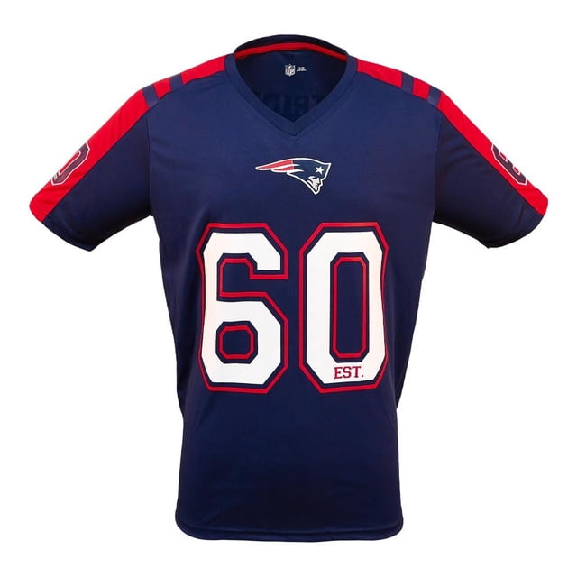 Playera NFL Talla EG de Manga Corta New England Patriots Azul Marino para Hombre