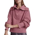 thumbnail image 1 of Liacowi Women Juniors Knitted Turtleneck Sweater Long Sleeve Zipped Pullover Retro Jumpers Tops Fall Loose Knitwear for Teen, 1 of 7