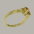 thumbnail image 3 of LBG British Made 14k Yellow Gold Ring with Natural Citrine Womens Anniversary Ring - 33 size options - Size 4, 3 of 6