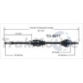 thumbnail image 1 of TrakMotive TO-8077 CV Axle Shaft Premium OEM Replacement, 1 of 4