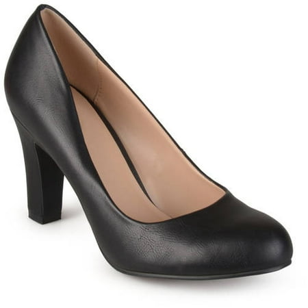 - Women's Chunky Heel Matte Finish Pumps