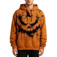 thumbnail image 4 of CONROSES Mens Halloween Hoodies Ghost Face Graphic Long Sleeve Hallowmas Pullover Hoodie for Men Warm Fall Winter Hooded Sweatshirts with Pocket, 4 of 4