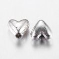 thumbnail image 2 of 100pc Tibetan Silver Alloy Beads Cadmium Free & Lead Free Father's Day Jewelry Making 3D Heart Antique Silver 6mm long Hole: 1mm, 2 of 2