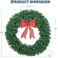 thumbnail image 2 of Rugerasy 60 inch Large Christmas Wreaths for Front Door,Weather Resistant Winter Wreath with LED Lights & Red Bow for Indoor Outdoor,Green, 2 of 7