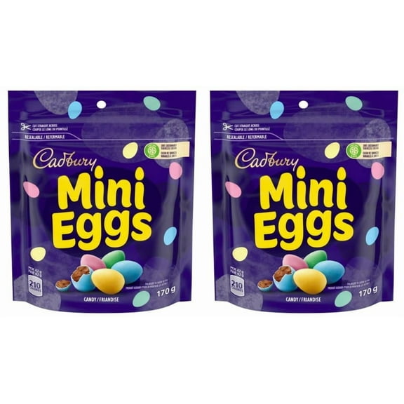 Cadbury Mini Eggs, Chocolatey Candy Eggs, 151g (2 Pack)