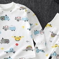 thumbnail image 3 of eczipvz Boys Pajamas Toddler Boys Long Sleeve Cotton Kids Sleepwear Sets 1-2 Years, 3 of 3
