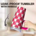 thumbnail image 5 of 20oz Geometric Texture Insulated Travel Mug, Stainless Steel Double Wall Tumbler with Handle Leak Proof Straw Lid, 5 of 5
