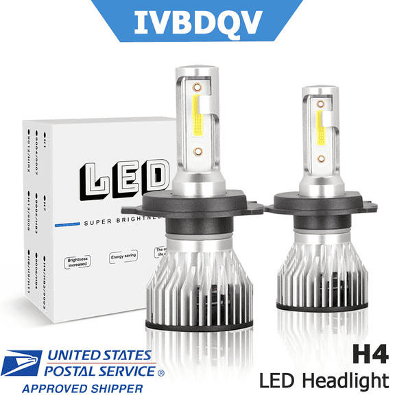 For Kia Spectra 2005-2009 LED Headlights H4/9003 High Low Beam Bulb 2Pcs 36W 6000K Bright White