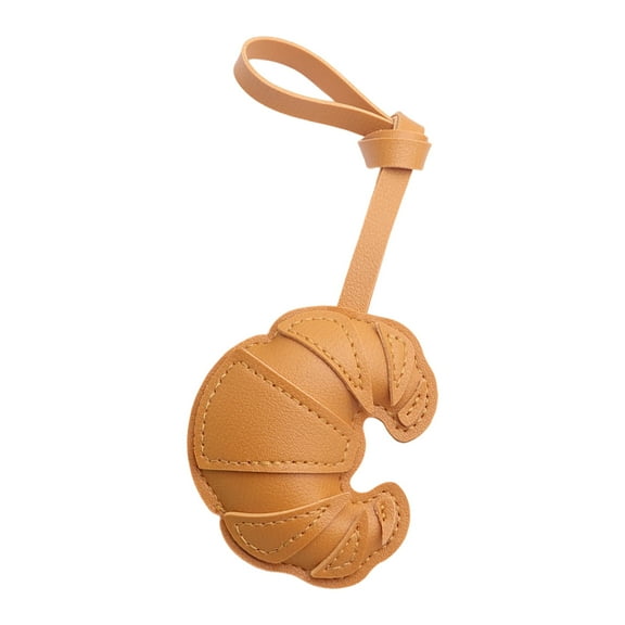 COOLHOOD Creative Croissants Keychain Patches Design Leather Decorative Charm Keychain Ornament For Homes Car Office Accessories