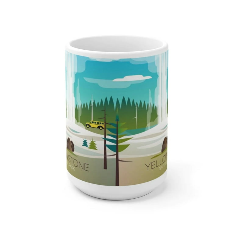 Zak Designs 2pk Yellowstone 15oz Modern Mug and Java Twist Travel